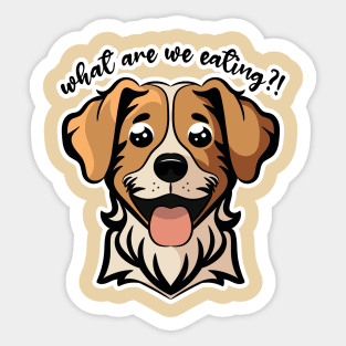 Retriever Dog Loves Food Sticker